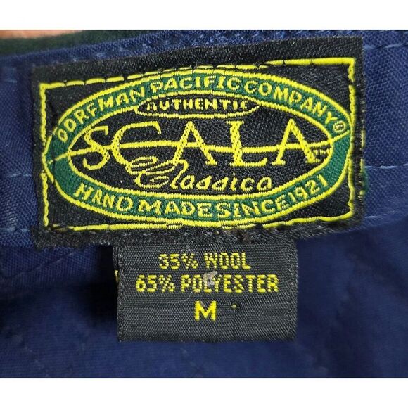 Scala Classico Green Wool-Blend Flat Cap Handmade By Dorfman Pacific Co. - Picture 4 of 6